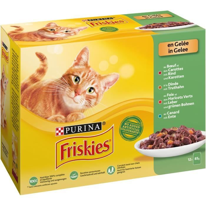 Saco de frescura de geleia Friskies para gatos 12x85g - PURINA