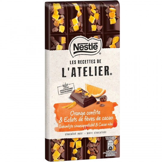 Tablette de chocolat noir à l'orange confite 195g - NESTLÉ