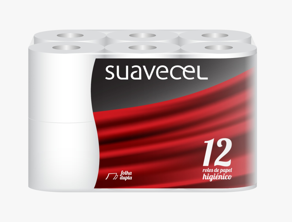 Toilet Paper, 12 Rolls - SUAVECEL