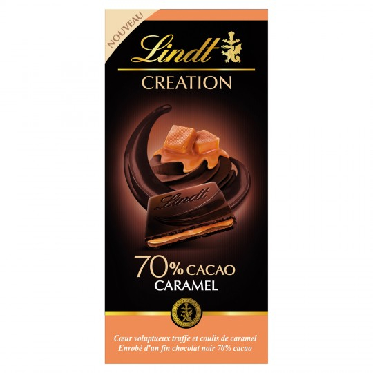 Tablette de chocolat noir caramel Création 150g - LINDT