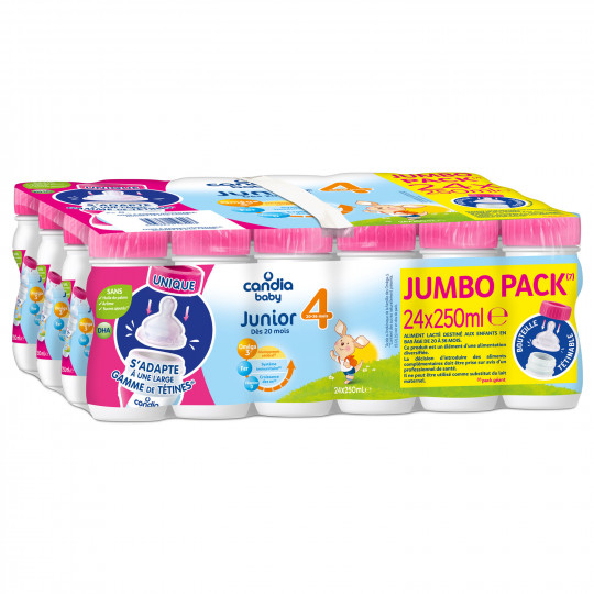 Embalagem jumbo de leite líquido júnior 24x250ml - CANDIA