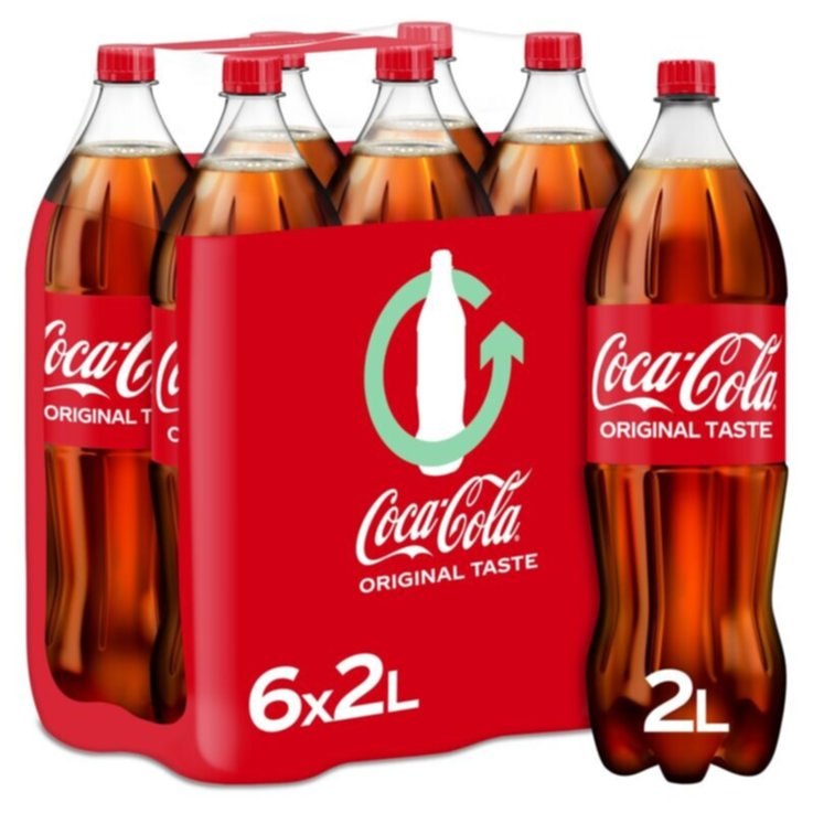 كوكا كولا 6x2 لتر - كوكا كولا