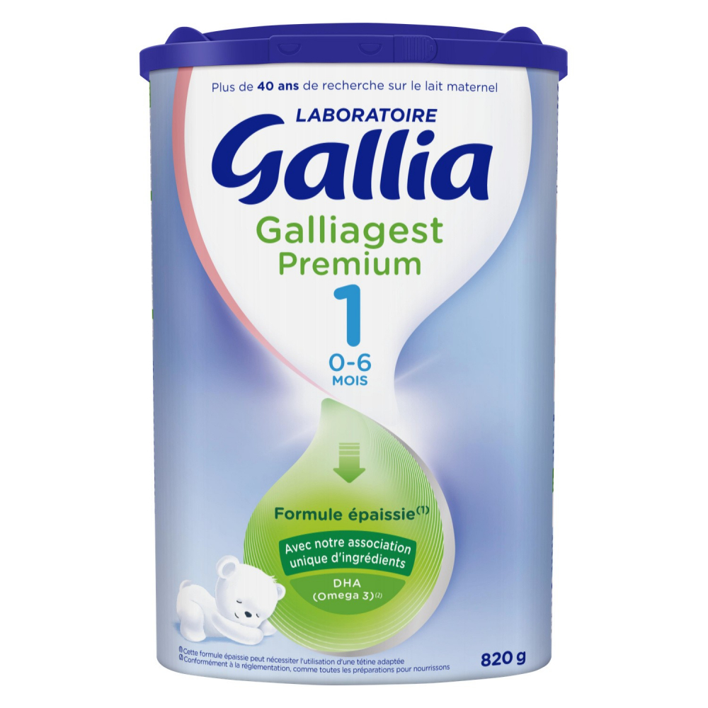 Lait en poudre galliagest premium 1er âge 820g - GALLIA