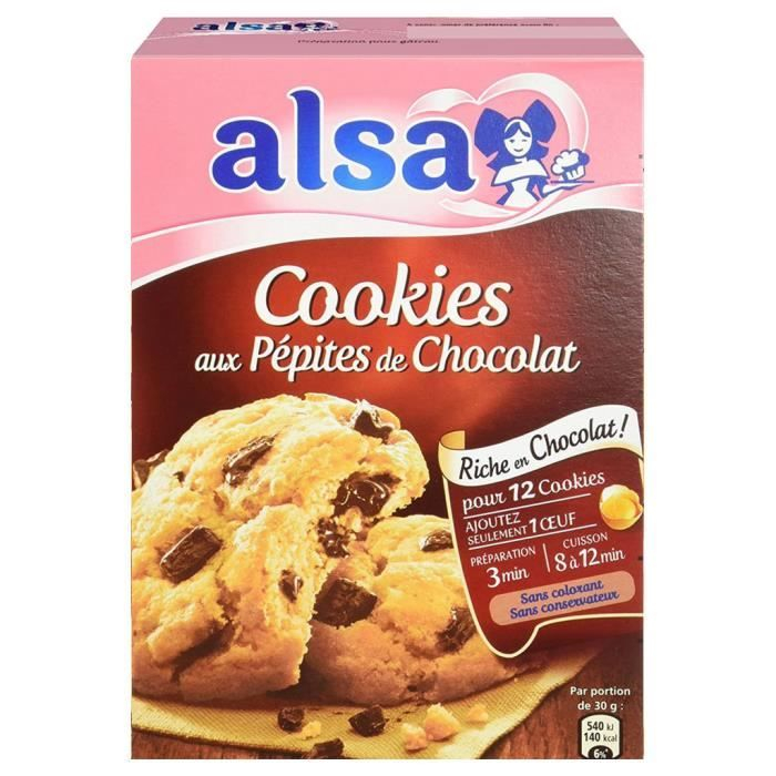Préparation cookies au pépites de chocolat 300g - ALSA