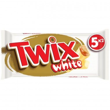 Chocolate bars white chocolate biscuit with caramel topping 230g - TWIX