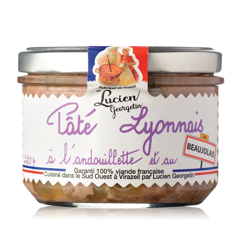 Paté lionese con Andouillette e Beaujolais 220g - LUCIEN GEORGELIN