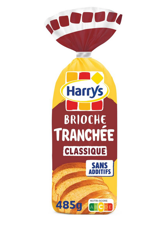 Classic Sliced ​​Brioche No Additives 485g - HARRYS